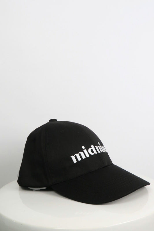 Casquette noire coton brodée Midnite