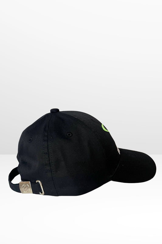 Casquette noire coton brodée planète Midnite