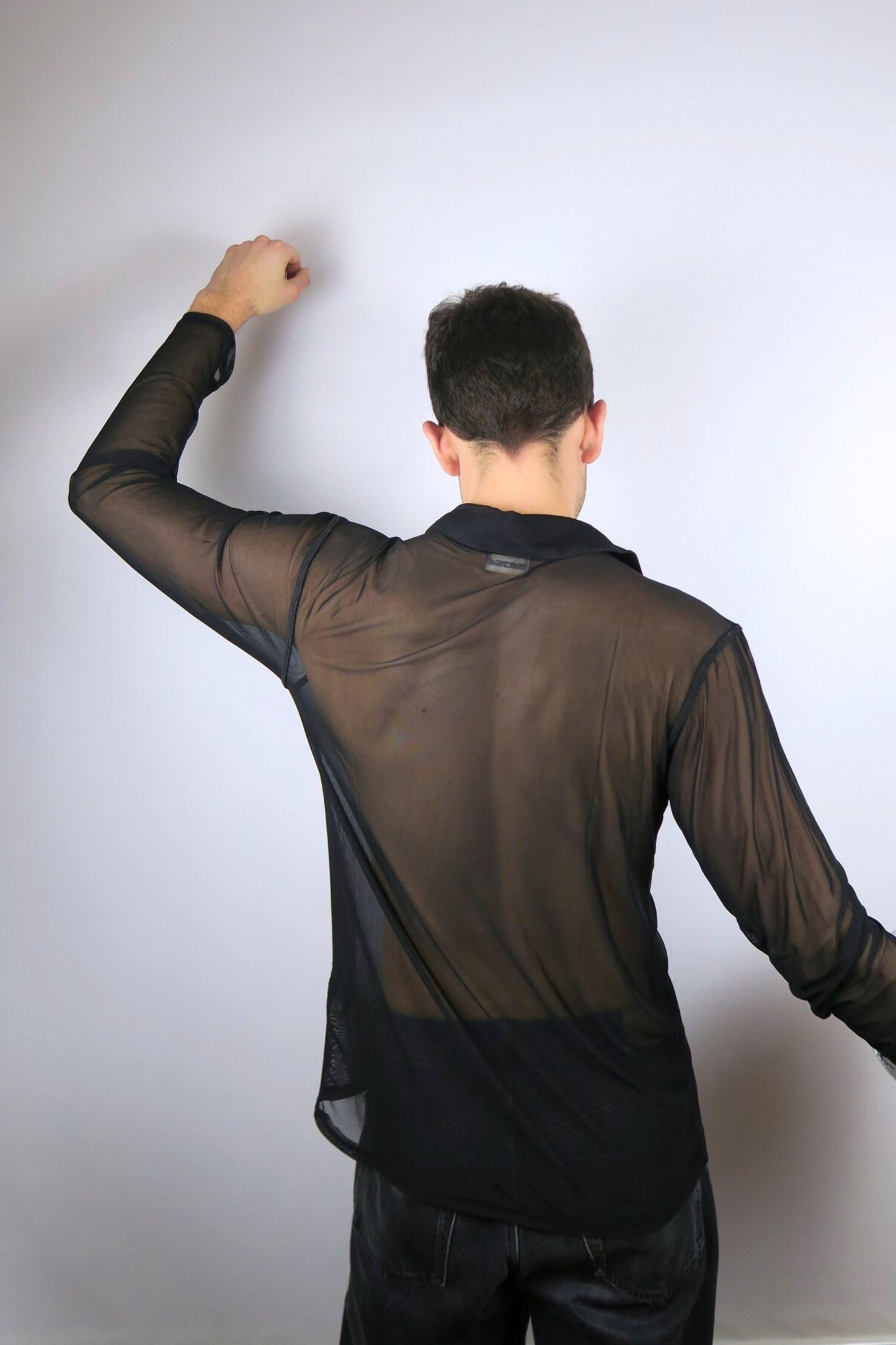 Chemise transparente midnite mesh noir homme soiree festival