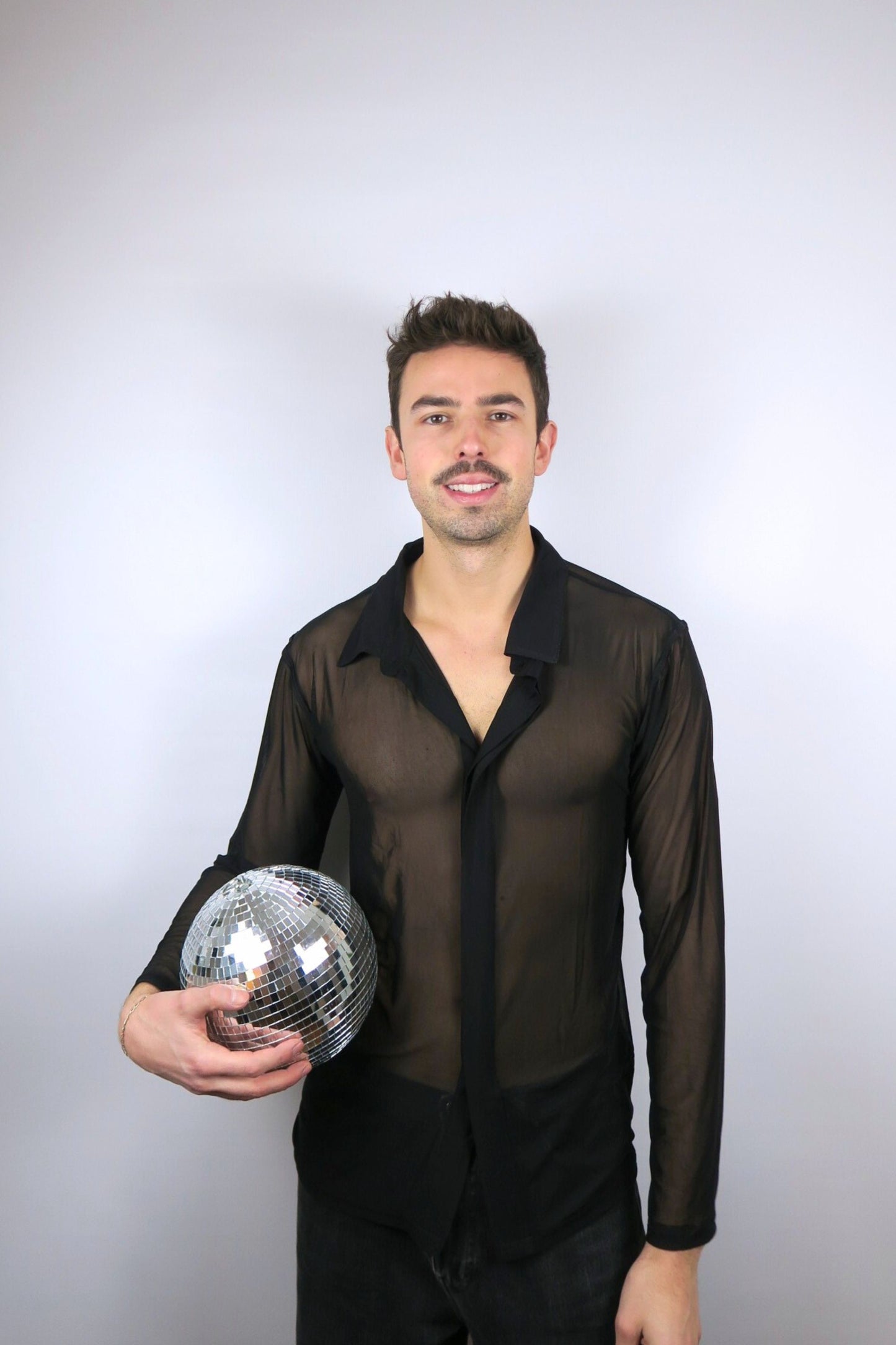 Chemise transparente midnite mesh noir homme soiree festival