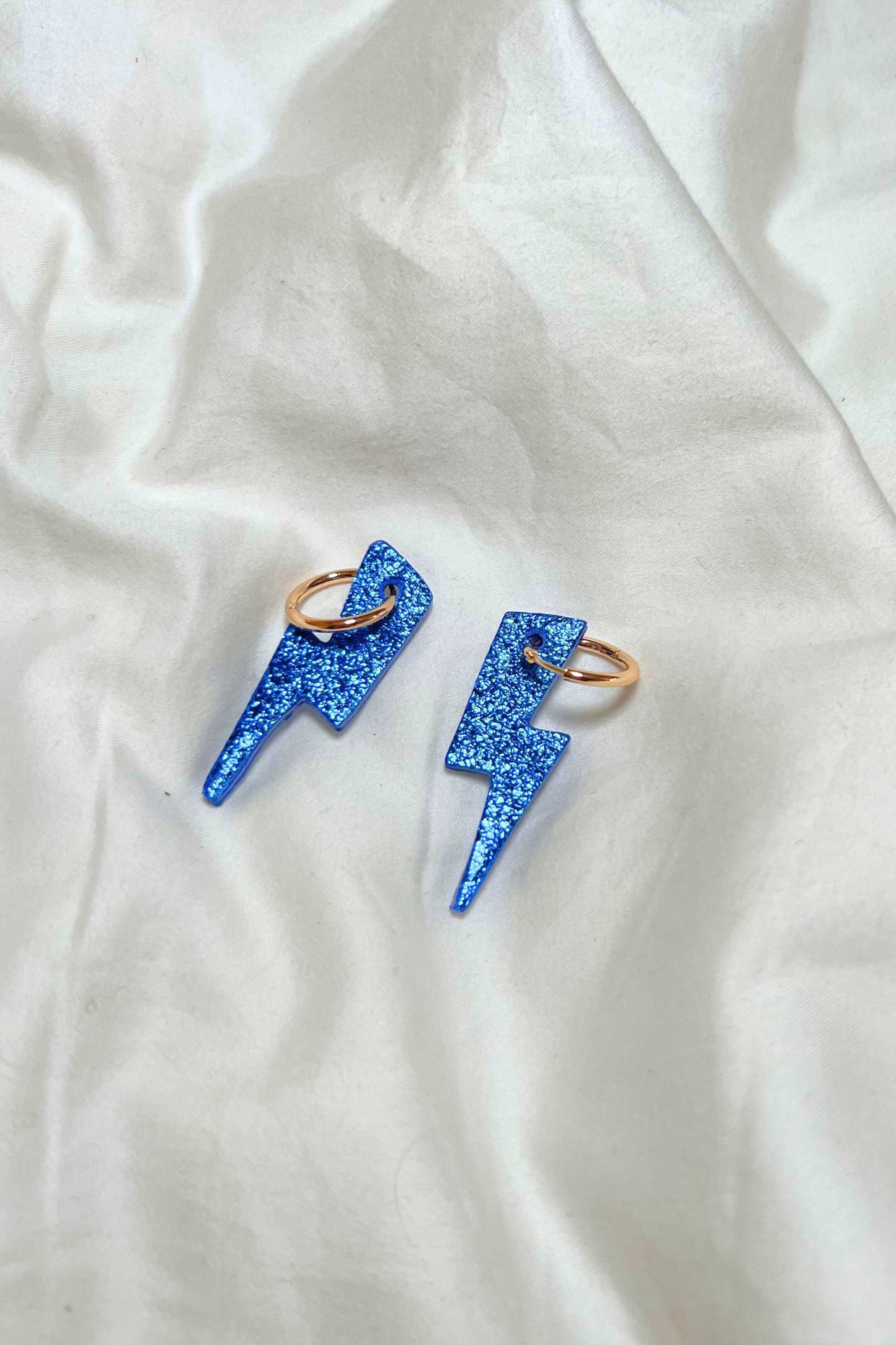 boucles d'oreilles cuir soiree festival bleu bijoux femme paillettes