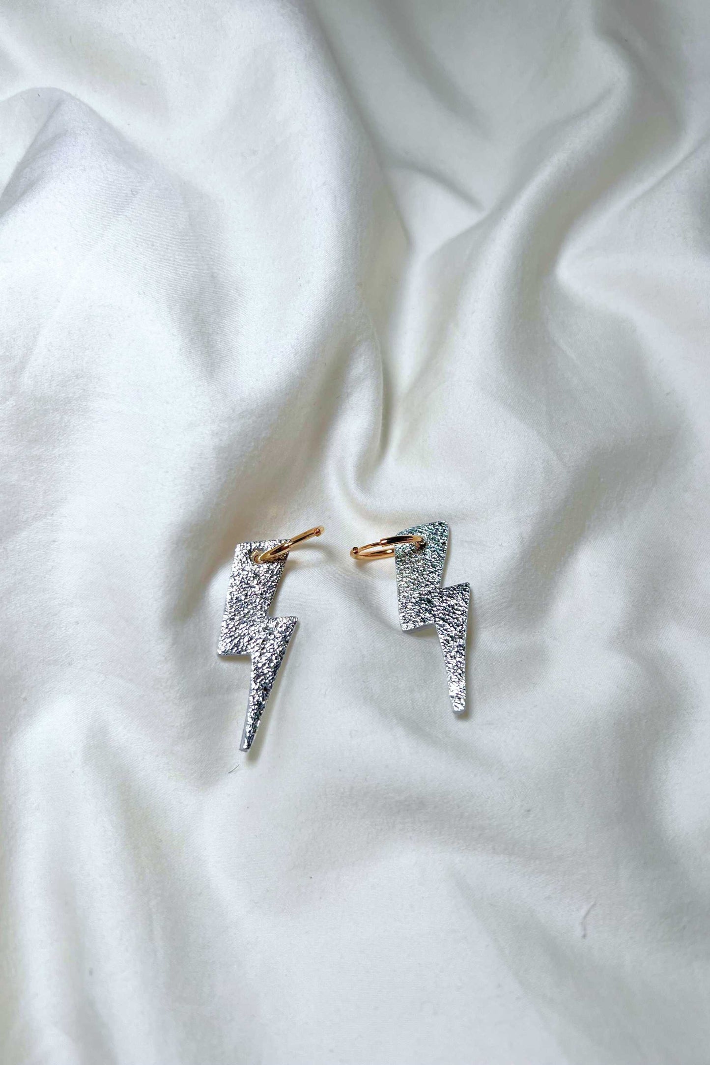 boucles d'oreilles argent silver paillettes femme bijoux festival cuir upcyclé