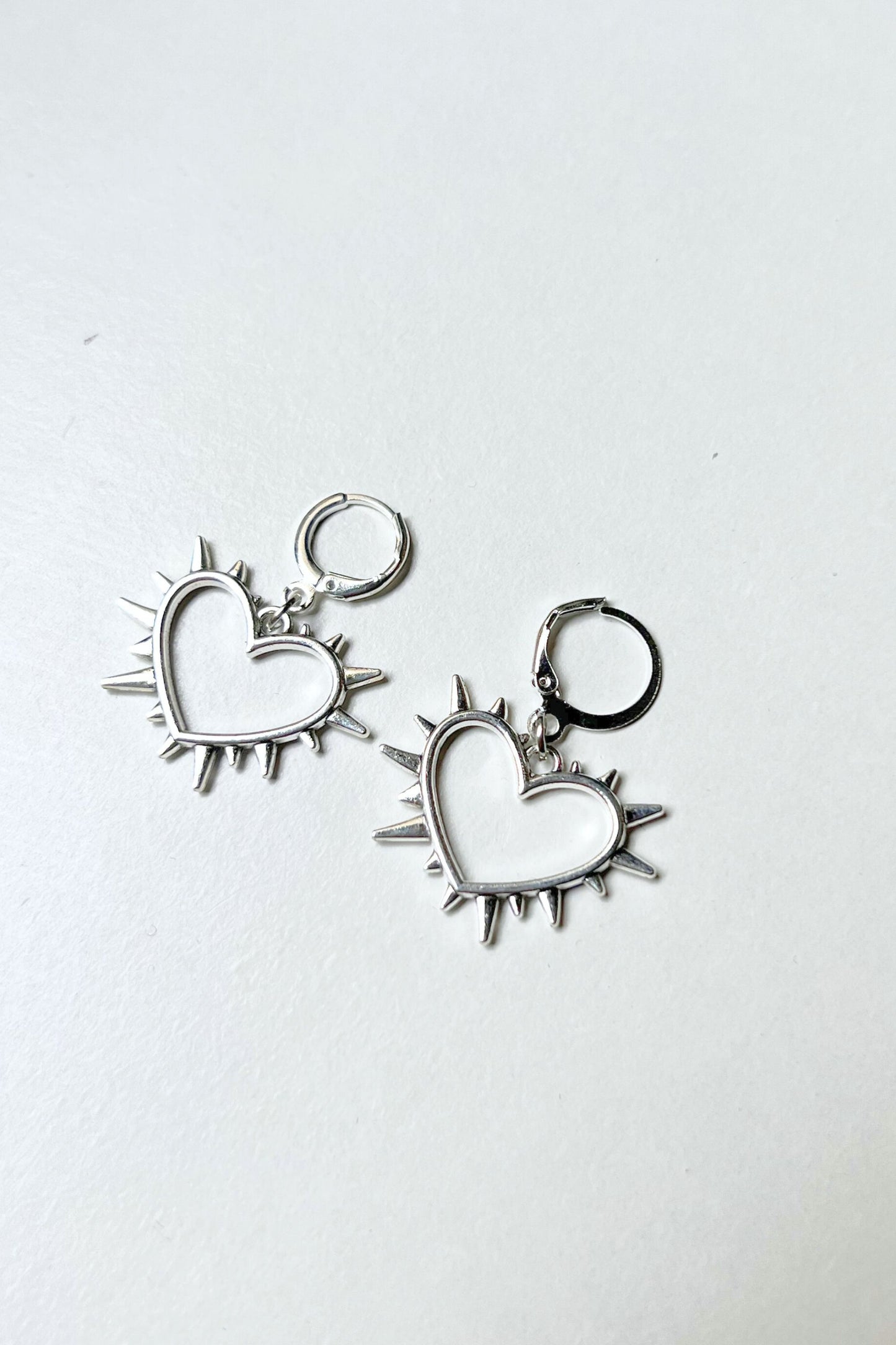 boucles d'oreilles midnite heart coeur techno argent acier inoxydable femme homme summer festival mushroom luxe