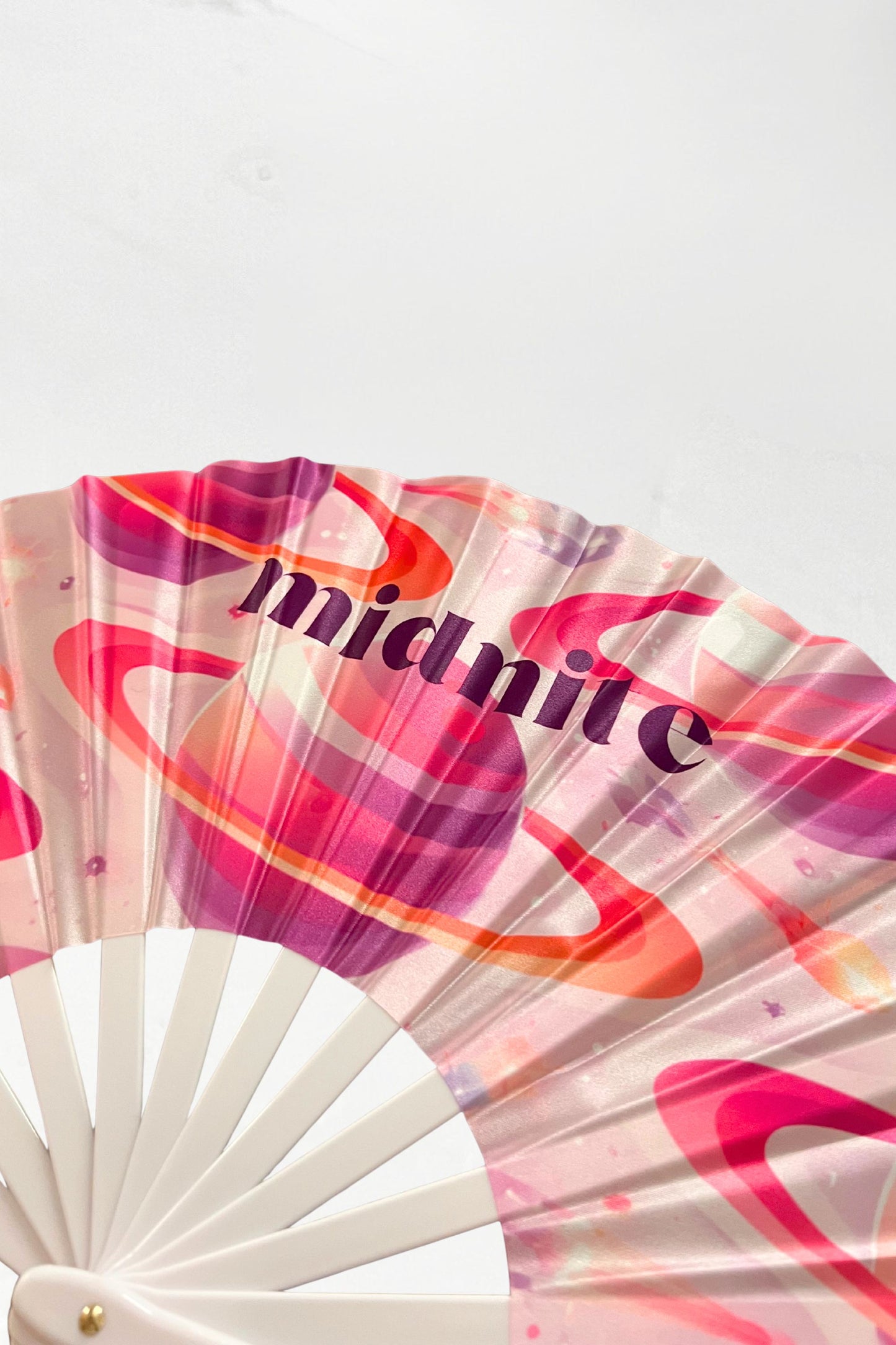 eventail fan midnite planete champignon festival soiree blanc rose xxl orange style fete rave techno