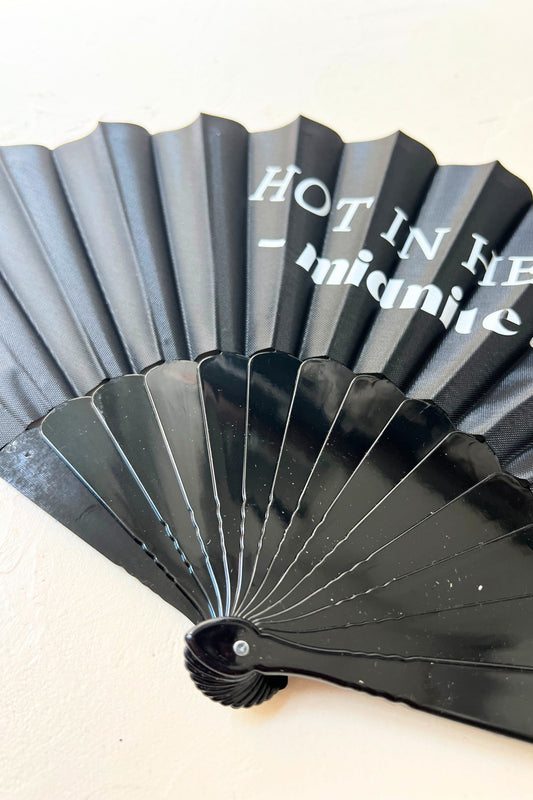 Eventail HOT IN HERE noir