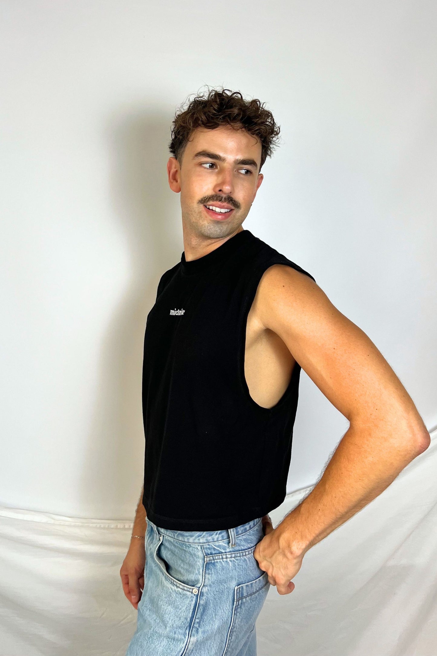 Débardeur boxy coton noir Midnite