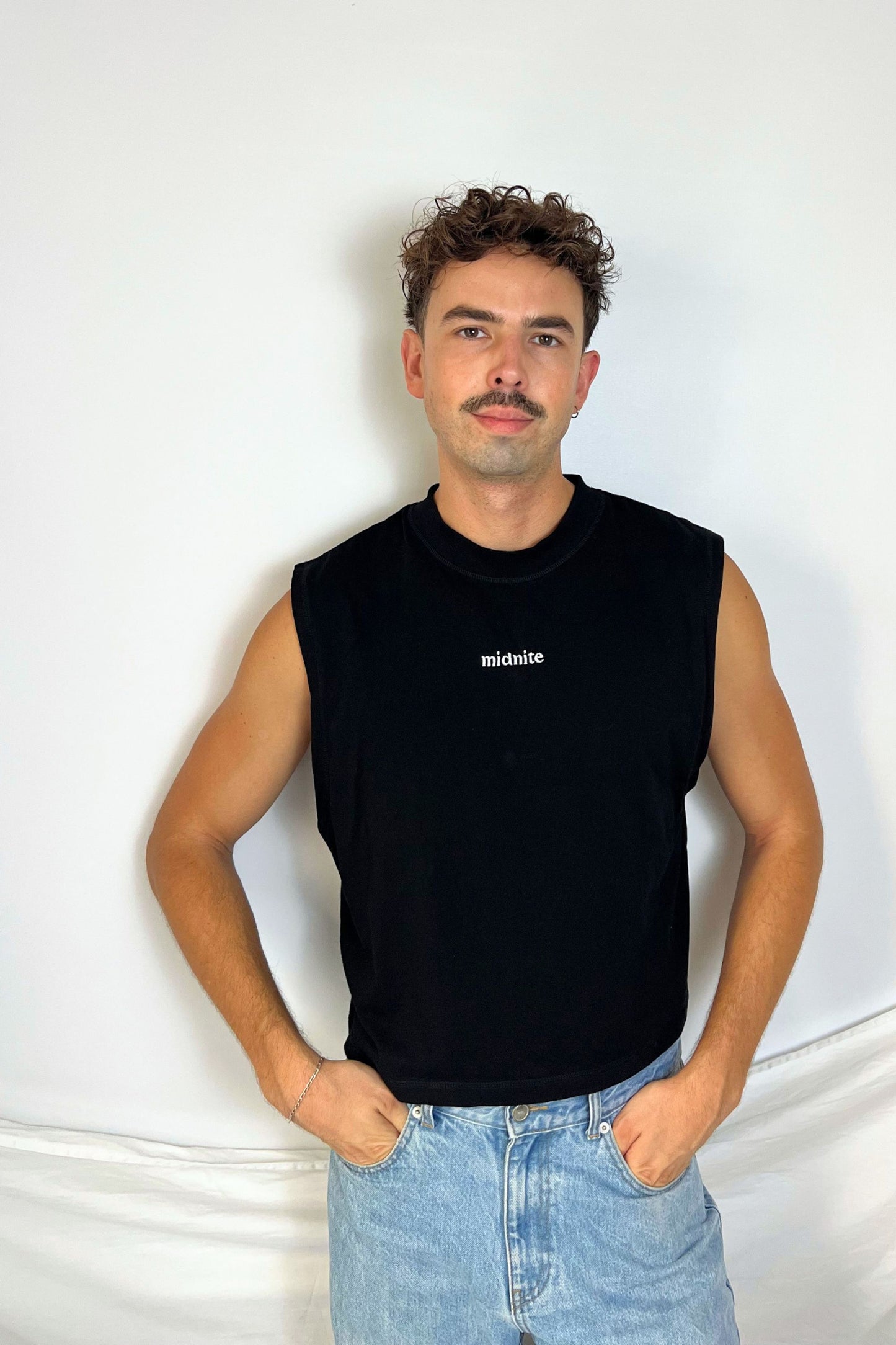 Débardeur boxy coton noir Midnite
