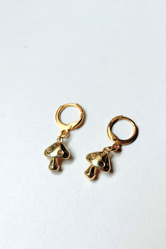 boucle d'oreille midnite or champignon femme homme summer festival mushroom luxe