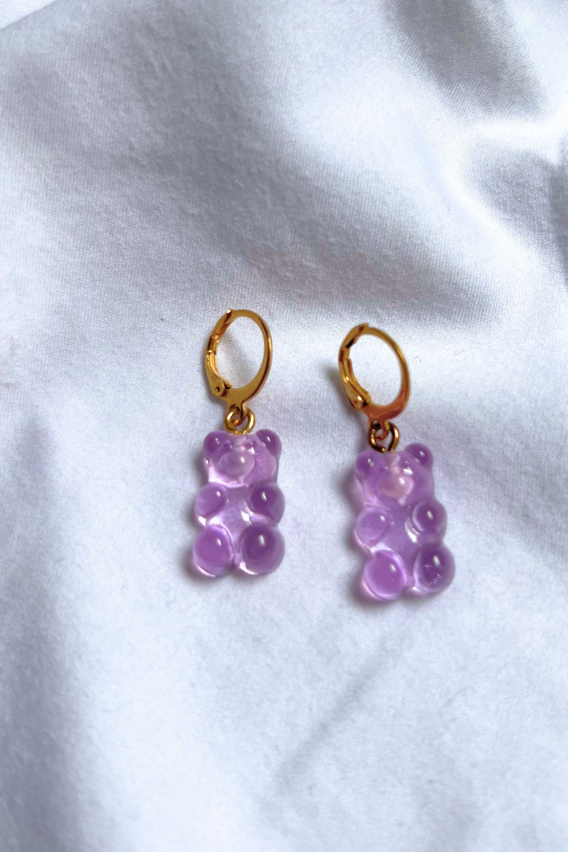 boucles d'oreille gummy mauve midnite