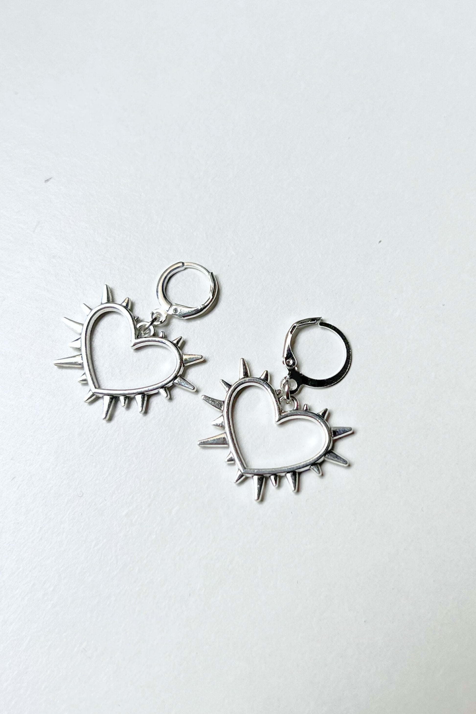 boucles d'oreilles midnite heart coeur techno argent acier inoxydable femme homme summer festival mushroom luxe