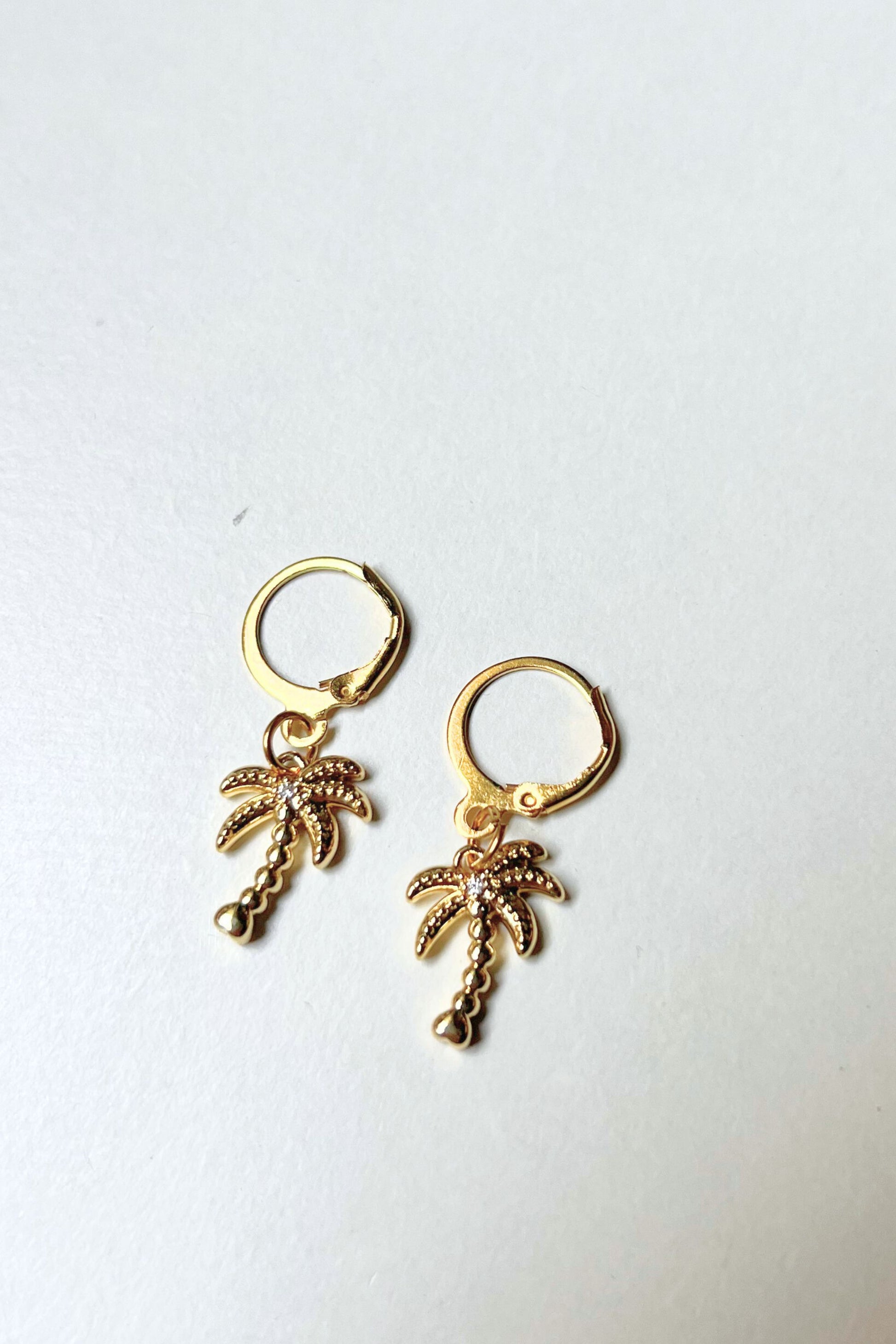 boucles d'oreilles midnite or palm tree femme homme summer festival palmier festival luxe