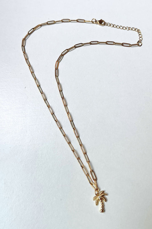 Collier Midnite Palm Tree gold
