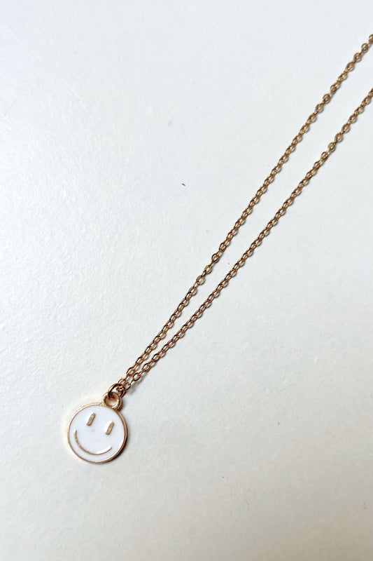 collier midnite or blanc acier inoxydable smiley summer diamant homme femme chaine fine summer festival electro techno