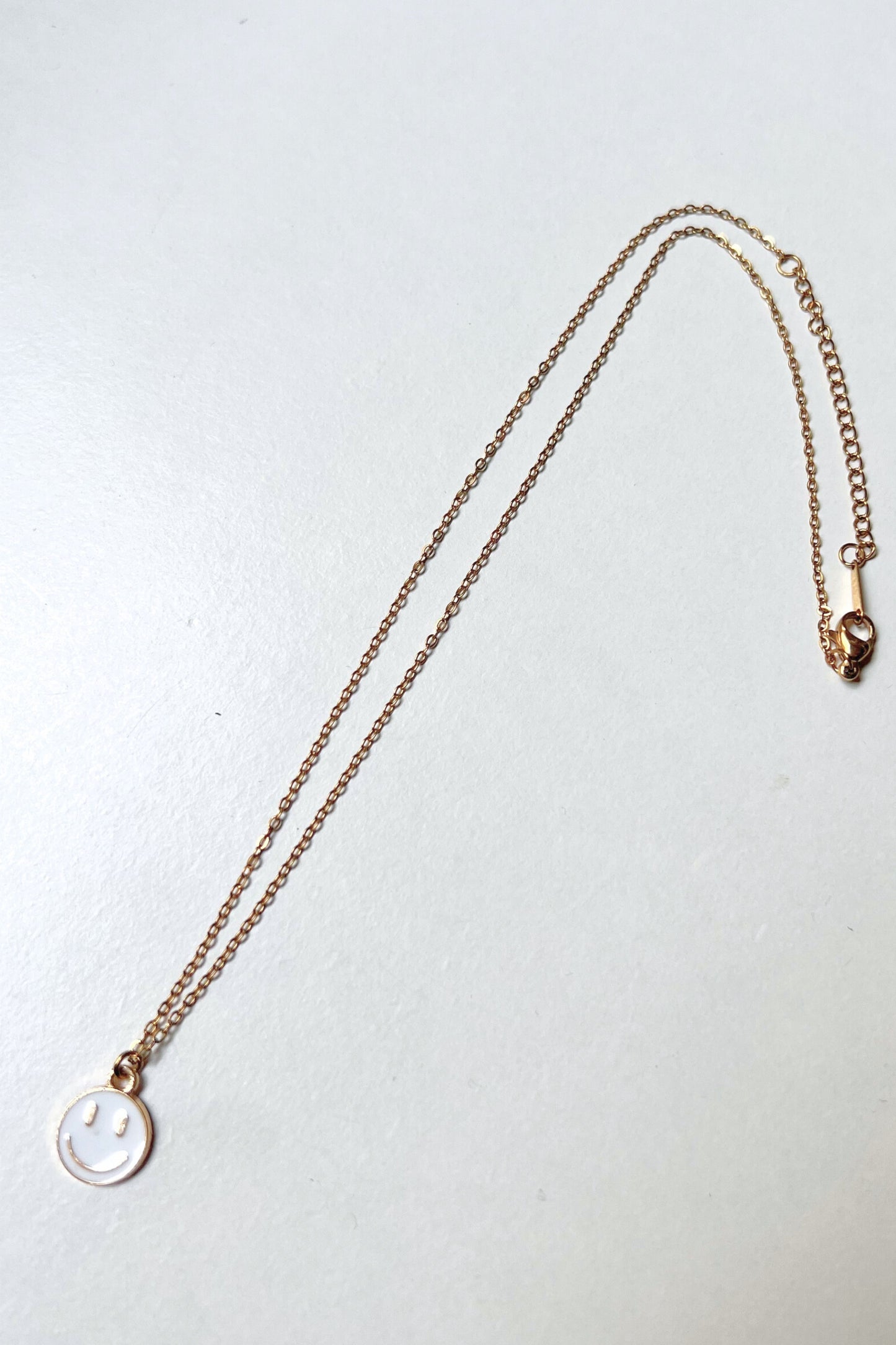 collier midnite or blanc acier inoxydable smiley summer diamant homme femme chaine fine summer festival electro techno