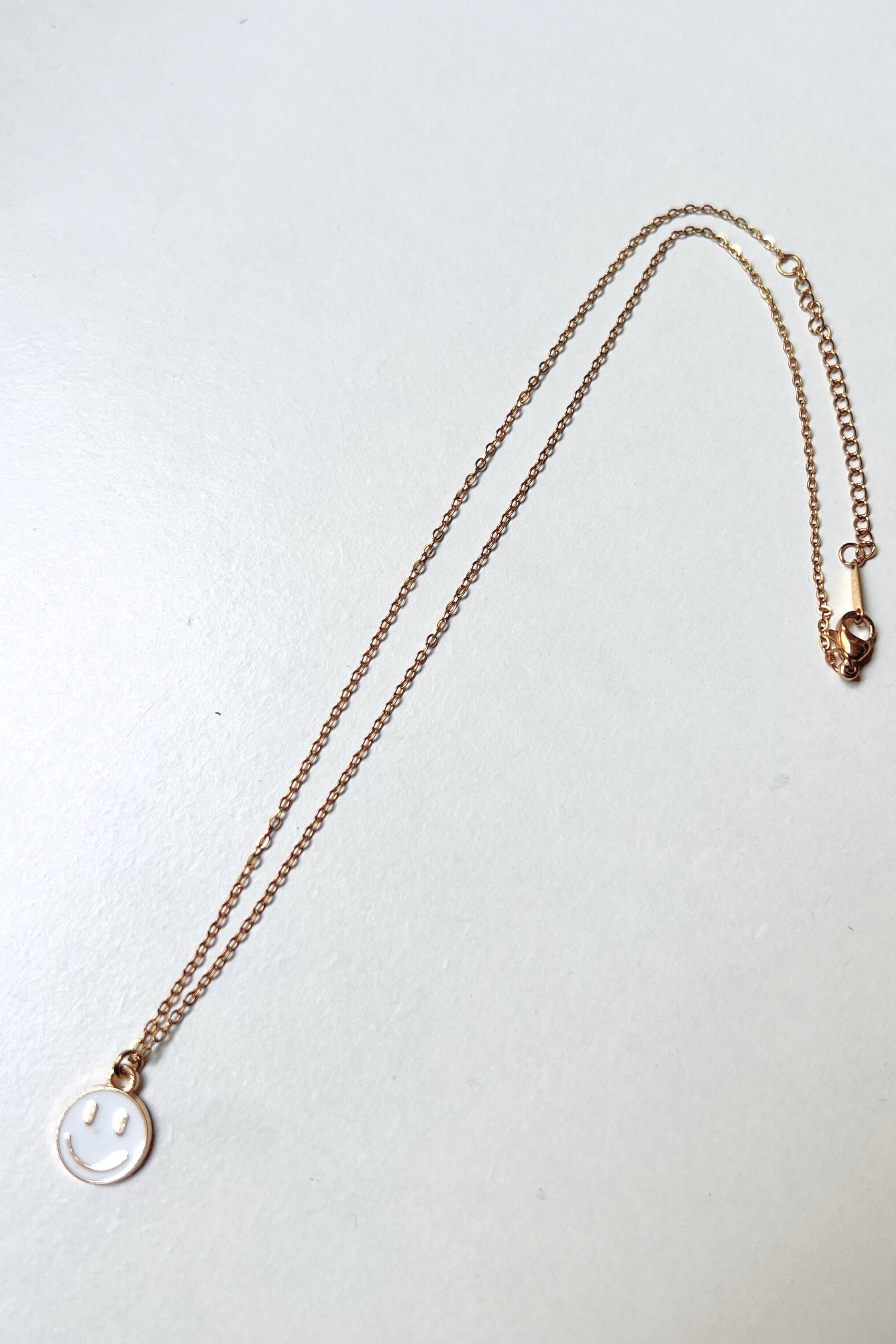 collier midnite or blanc acier inoxydable smiley summer diamant homme femme chaine fine summer festival electro techno