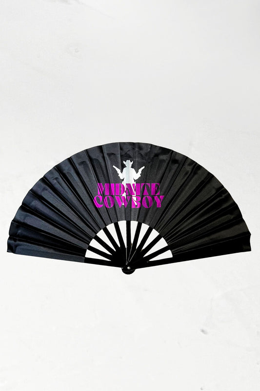 eventail fan midnite soiree noir mauve violet xxl style fete rave techno electro noir champignon muschroom cowboy