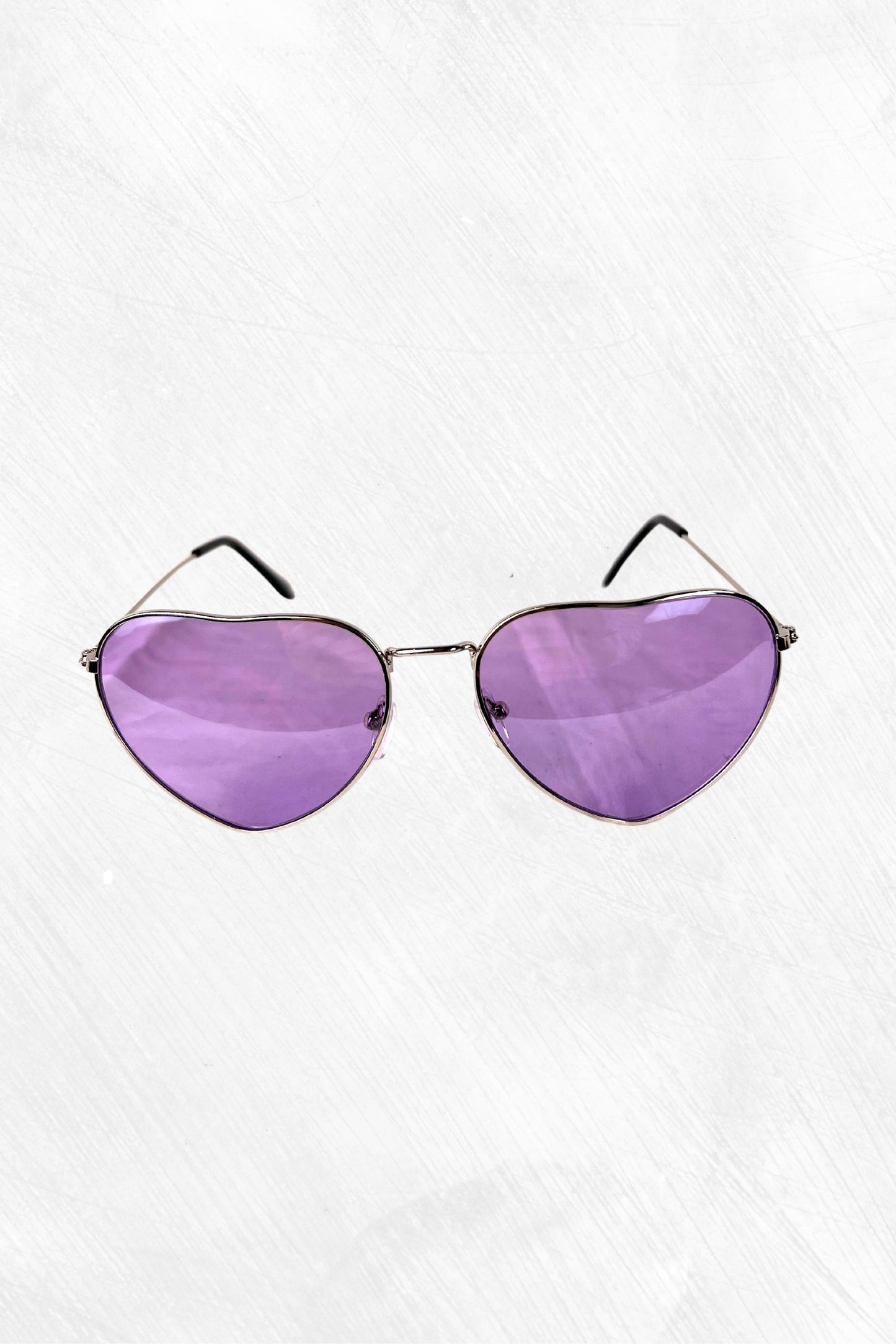 Lunettes de soleil cœur mauve