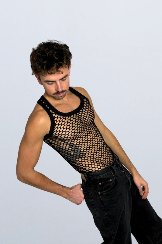 Débardeur noir ajouré