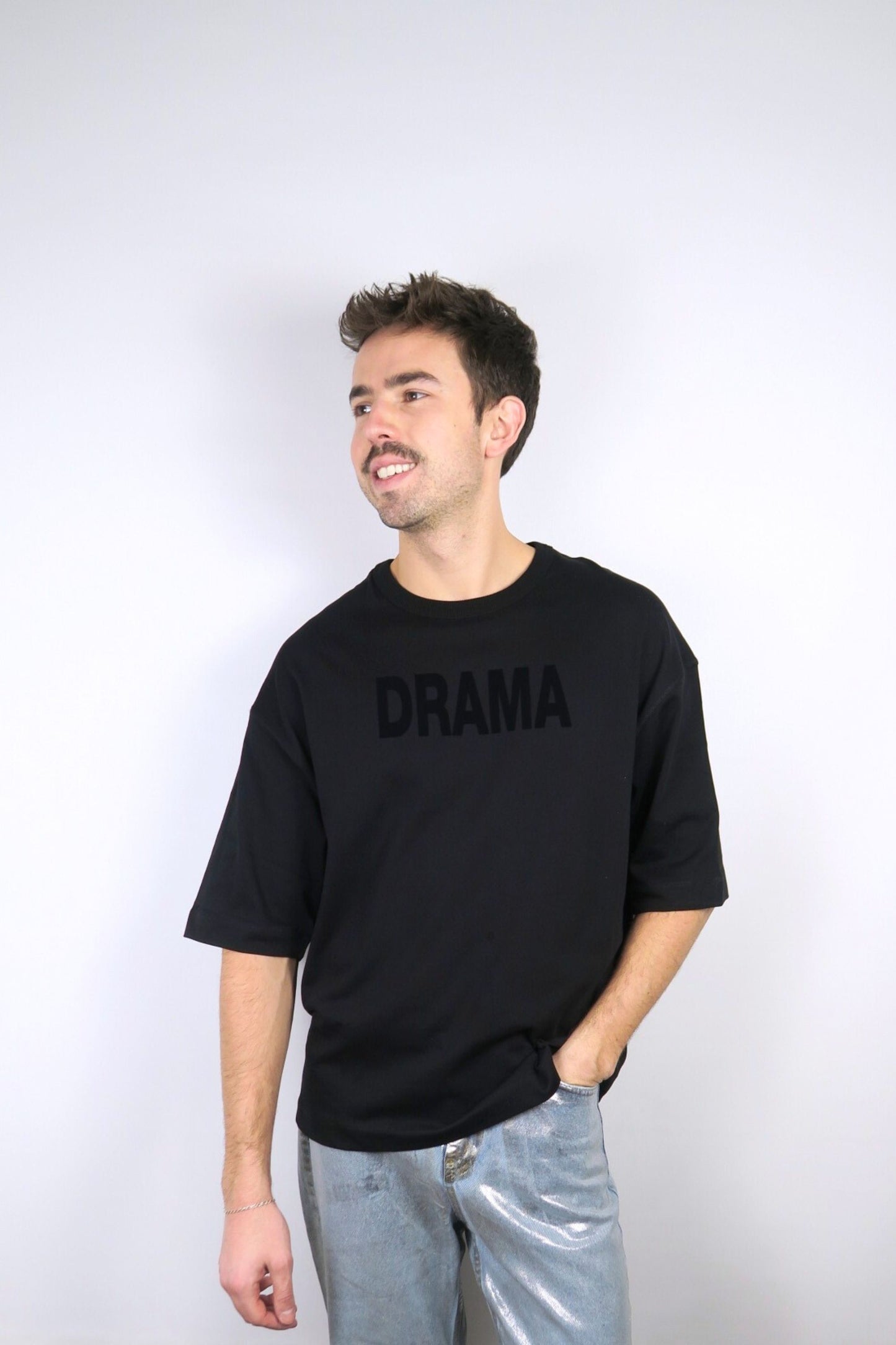 T-shirt noir oversize DRAMA