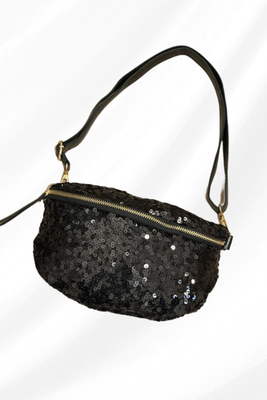 Sac banane Midnite sequins noir