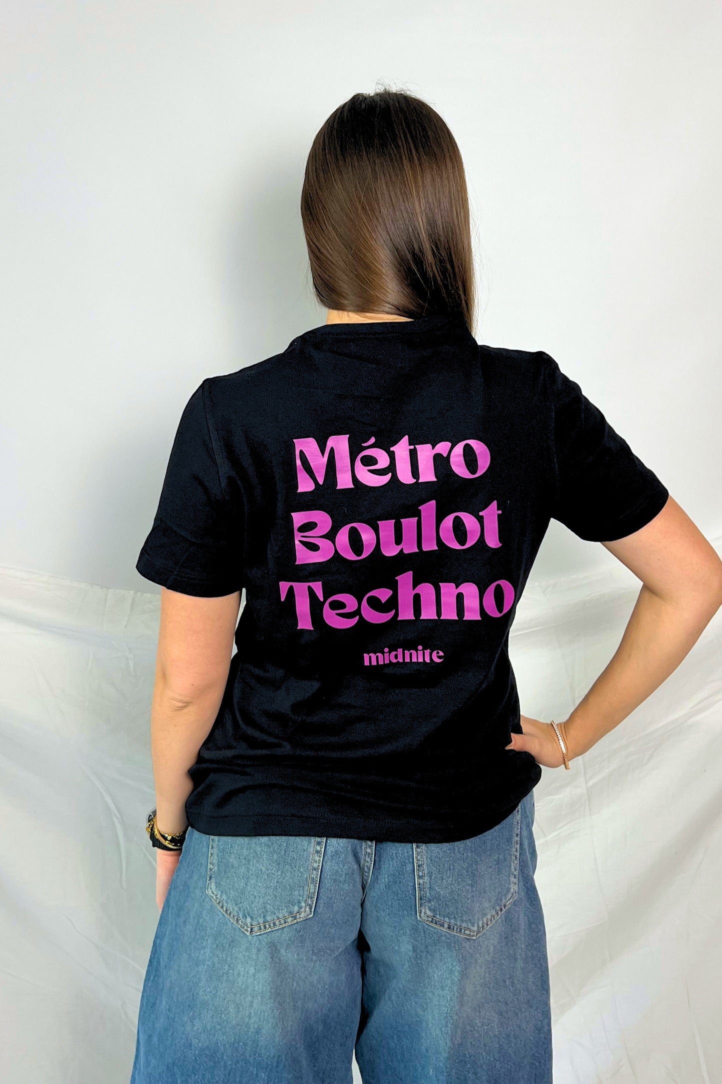 tshirt techno femme coton noir