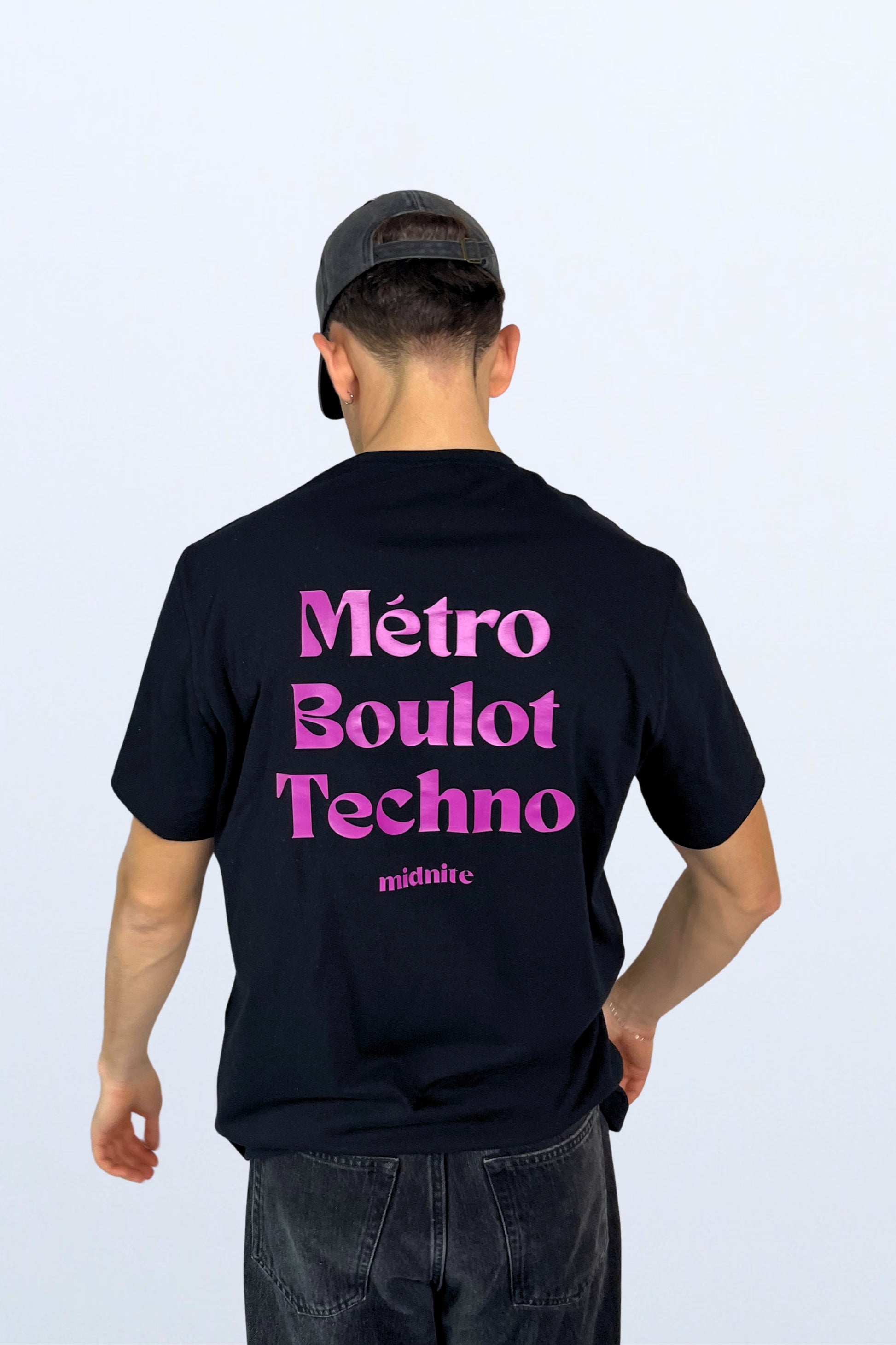 tshirt techno noir homme midnite