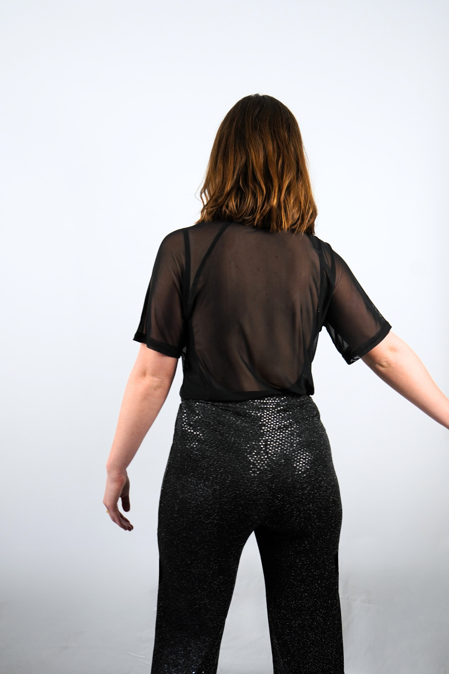 Pantalon noir sequins paillettes